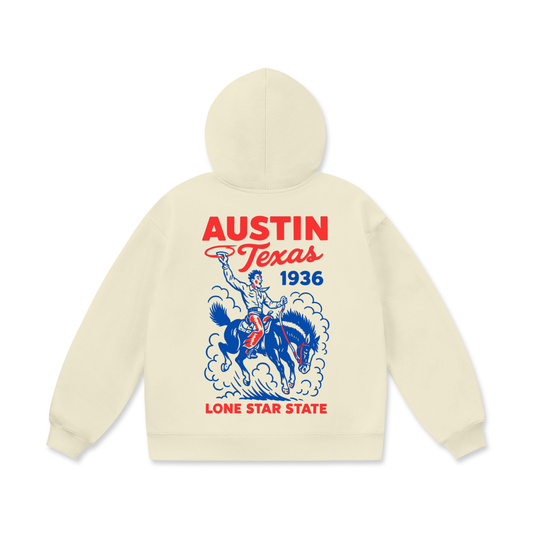 Lone Star State Austin Texas Oversize Heavyweight Hoodie