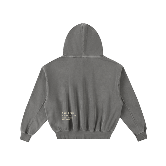 Reverse Austin Texas Frayed Washed Fleece Hoodie