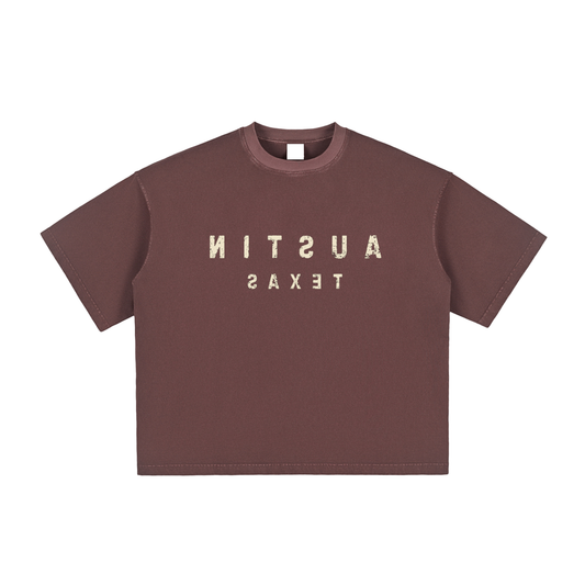 Austin Texas Reverse Cropped T-Shirt